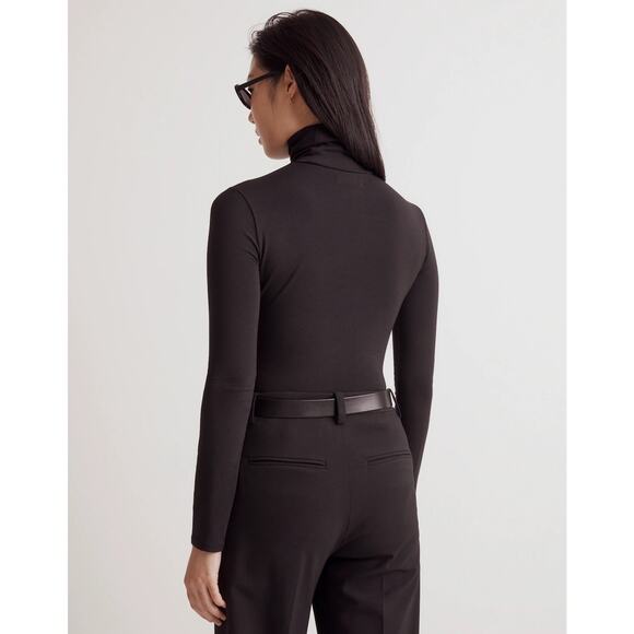 Madewell Black Turtleneck Thong Bodysuit NWT Size Medium - Picture 4 of 10